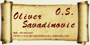Oliver Savadinović vizit kartica